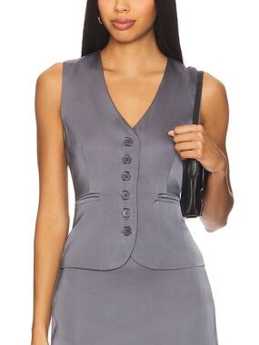 ALL THE WAYS Betty Vest Top in Dark Gray
